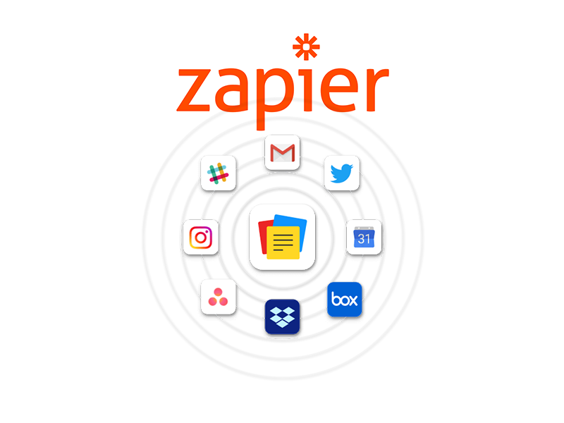 Zapier連携で他社製品のアプリ・サービスとも繋がる